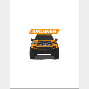 4Runner Toyota Front View - Orange Posters and Art